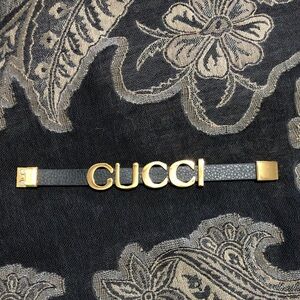 Gold  Leather with Letter Bracelet